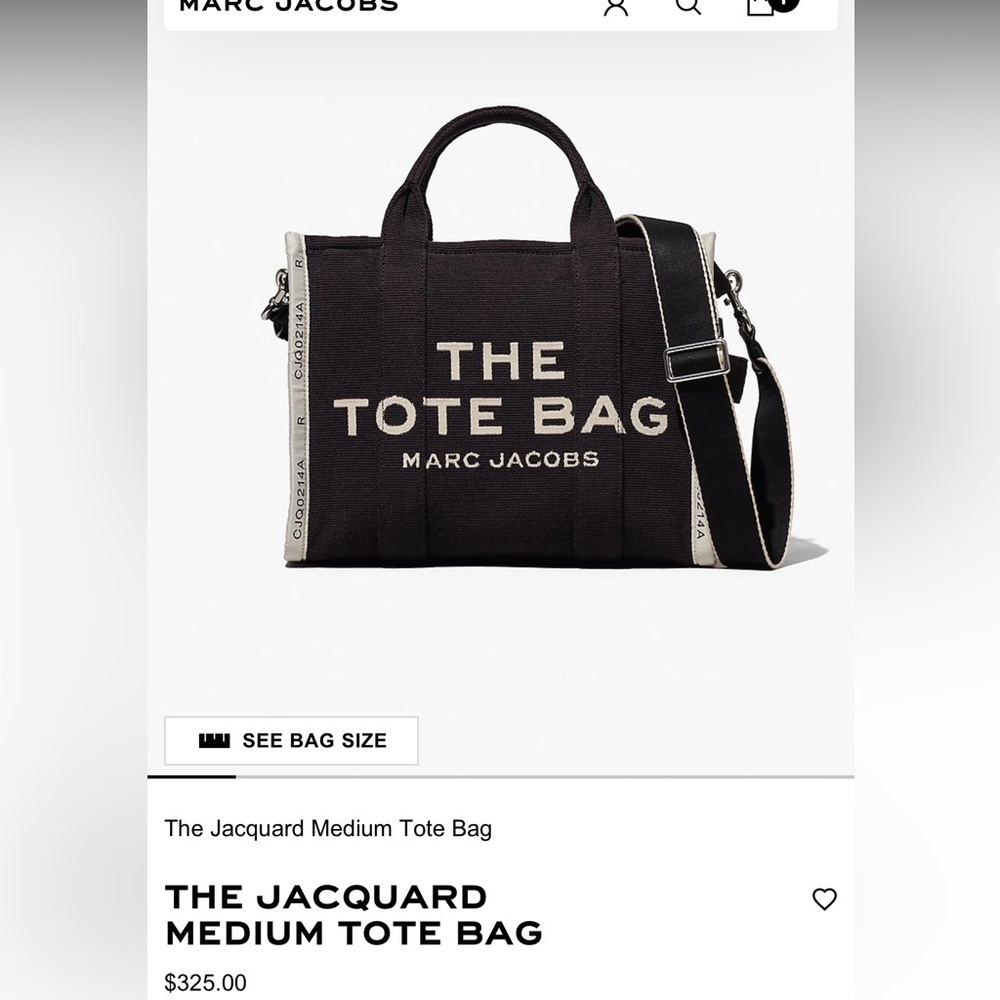 Marc jacobs jacquard medium tote bag